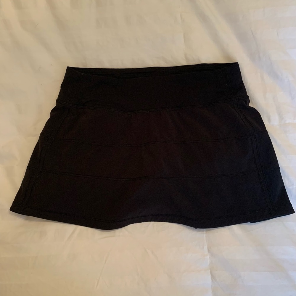 Black Lululemon Pace Rival Mid-Rise Skirt